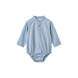 Romper Shirt Victor, blue chambrey, Wheat