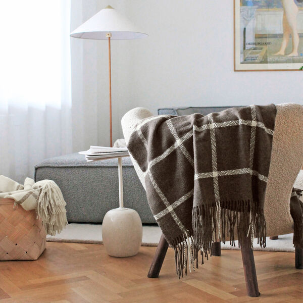 Tartan pl&auml;d, brown, ELVANG