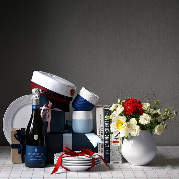 Fluted Contrast mugg 35 cl, duvblå, Royal Copenhagen