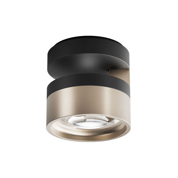 BLADE C1 SLIM taklampa, matt black/satin gold, LIGHT-POINT