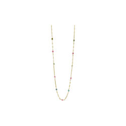 Lina necklace, gold plated/tourmaline mix, Pure by Nat