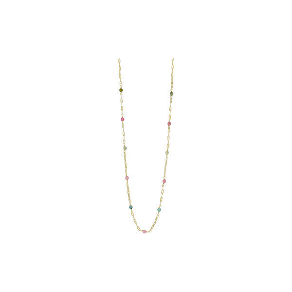 Lina necklace, gold plated/tourmaline mix, Pure by Nat