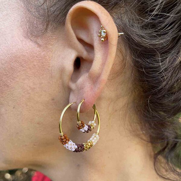 Cindy örhänge, cappuccino, Nuni Copenhagen