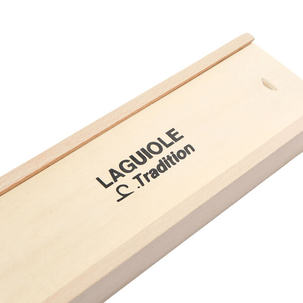 Trancherset, svart horn, Laguiole Tradition