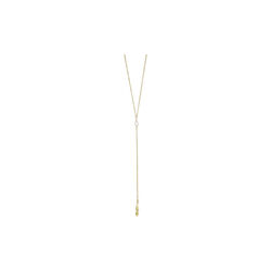 Olivia Y-halsband med p&auml;rla och tvinnat h&auml;nge, guldpl&auml;terat, Pure by Nat