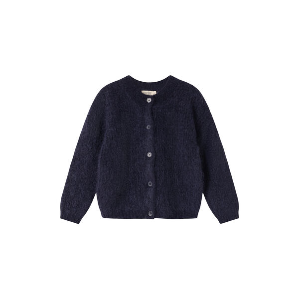 Tavon Knitted Cardigan, darkness melange, MarMar Copenhagen