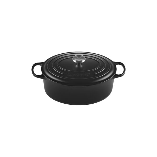 Signature gjutj&auml;rn oval gryta &Oslash; 31 cm, matte black, Le Creuset