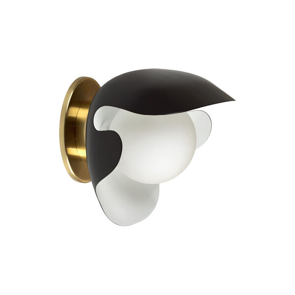 PS38 vägglampa, svart/mässing, ATBO