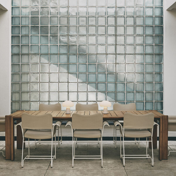 Tropique Dining Chair without Fringes, Leslie Limonta 12/classic white semi matt Tropique Dining Chair without Fringes, Leslie Limonta 12/classic white semi matt, GUBI