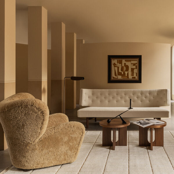 The Tired Man Lounge Chair, dark stained oak/honey, Audo Copenhagen