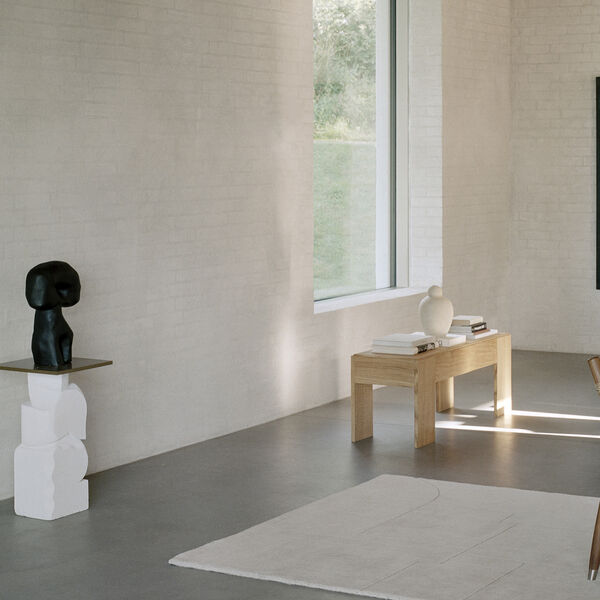 Geometric Maze golvmatta, beige, Linie Design