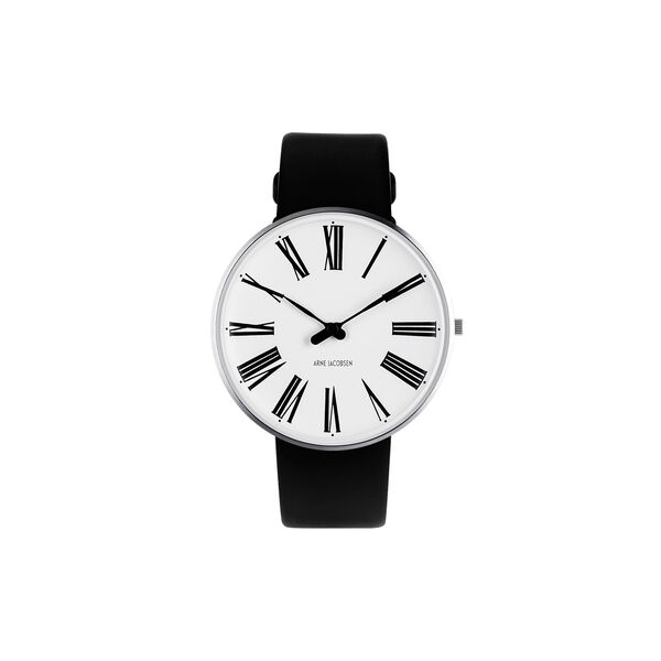 Roman armbandsur, white/steel/black, Arne Jacobsen Watches