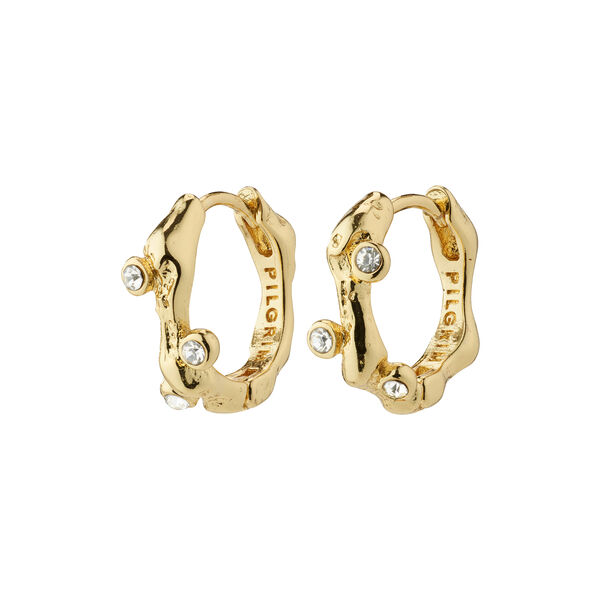 HERMIONE recycled crystal hoop &ouml;ronh&auml;ngen, gold-plated, Pilgrim