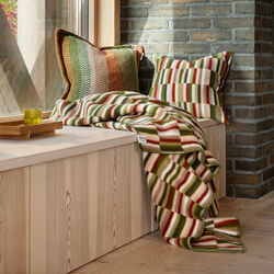 IDA Throw, olive burgundy, R&oslash;ros Tweed