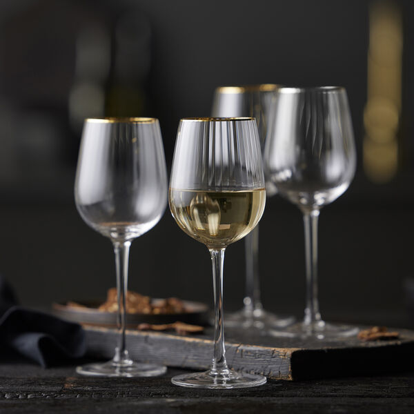 Palermo Gold vitvinsglas 4 st., Lyngby Glas