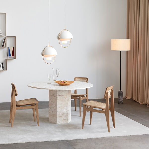 Gravity golvlampa, gr&aring; marmor/kanvas, GUBI