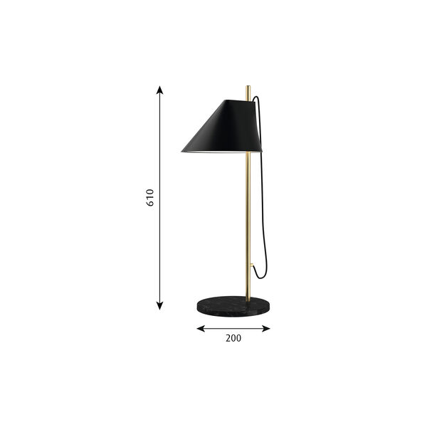 Yuh bordslampa, svart/mässing Yuh bordslampa, svart/mässing, Louis Poulsen