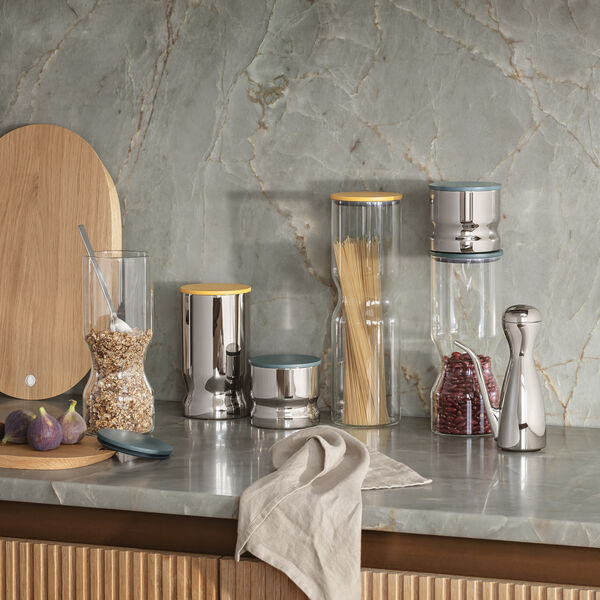 ALFREDO f&ouml;rvaringsburk X-large 2 L, glas/gul, Georg Jensen