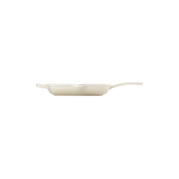 Signature gjutj&auml;rn kvadratisk grillpanna 26 cm, meringue, Le Creuset