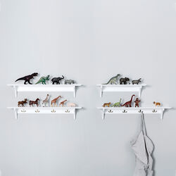 Seaside Shelf With Hooks, 90x20 cm, Oliver Furniture