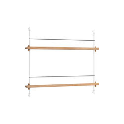 Magazine Shelving Small, oak/white, MOEBE
