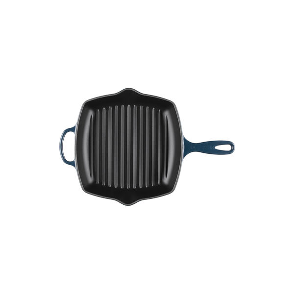 Signature gjutj&auml;rn kvadratisk grillpanna 26 cm, nuit, Le Creuset