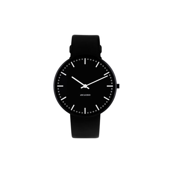 City Hall armbandsur, black/black/black, Arne Jacobsen Watches