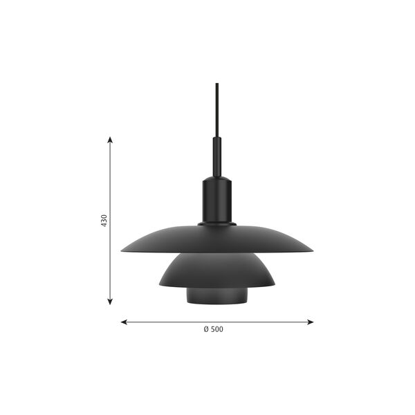 PH 5/5 pendel, metal svart PH 5/5 pendel, metal svart, Louis Poulsen