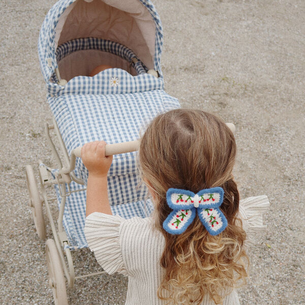 Doll Pram, captains blue check, Konges Sl&oslash;jd