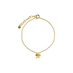 Petit Bow with Stone Bracelet, gold, Stine A Jewelry