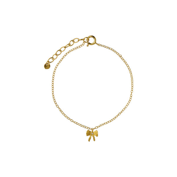 Petit Bow with Stone Bracelet, gold Petit Bow with Stone Bracelet, gold, Stine A Jewelry