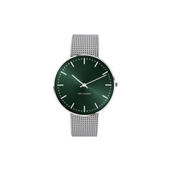City Hall armbandsur, evergreen/steel, Arne Jacobsen Watches