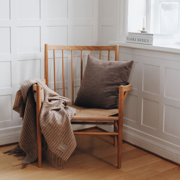 Stripes pläd, camel, ELVANG