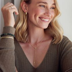 Gretha Y-halsband, guldpläterat, Pure by Nat