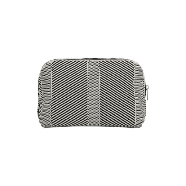 Knitted Makeup Bag, milk creme black, Ilse Jacobsen Hornb&aelig;k