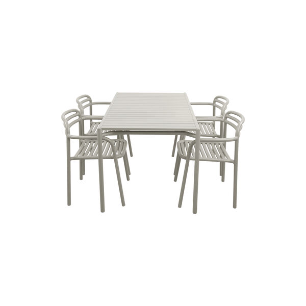 Bliss Dining Table Rectangular incl. 4 Bliss Armchairs, sand, Cane-line