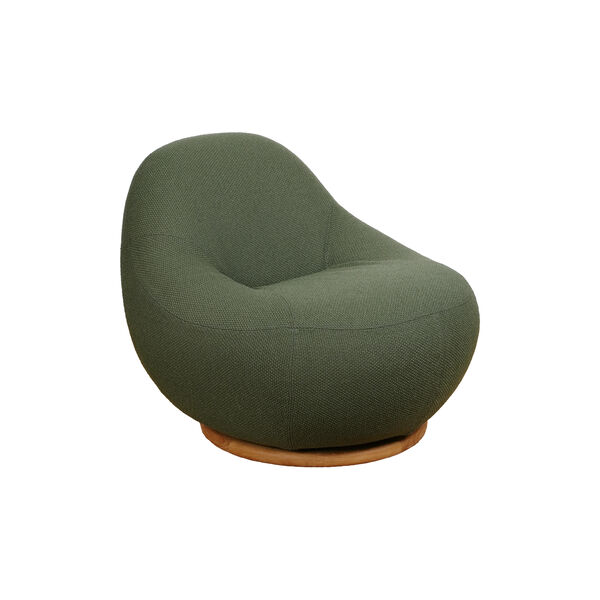 Gem Lounge Chair with Swivel Base, dark green, Cane-line
