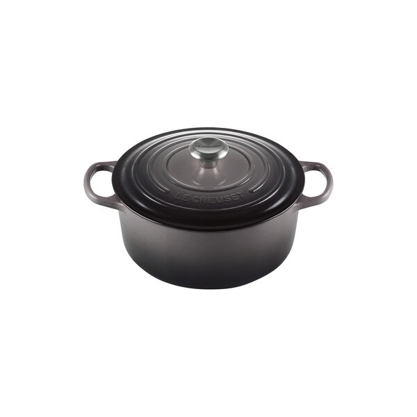 Signature gjutj&auml;rn rund gryta &Oslash; 26 cm, flint, Le Creuset