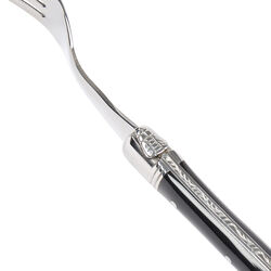 Stekgaffel, svart horn, Laguiole Tradition