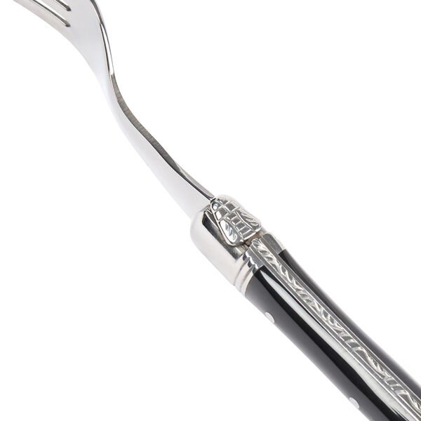 Stekgaffel, svart horn, Laguiole Tradition