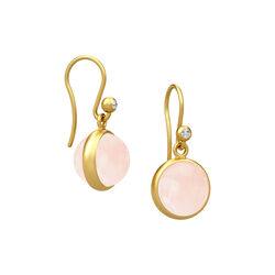 Prime Earrings, gold/milky rose, Julie Sandlau