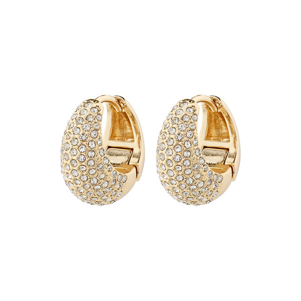 FOCUS Crystal Öronhängen, guldpläterat, Pilgrim