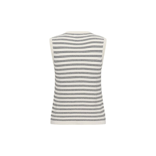 GemmaPW Cardigan, dark navy twin stripe, Part Two