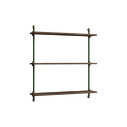 Wall Shelving Standard, smoked oak/pine green, MOEBE