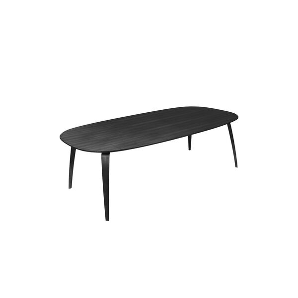 GUBI Elliptical Dining Table, black stained ash, GUBI