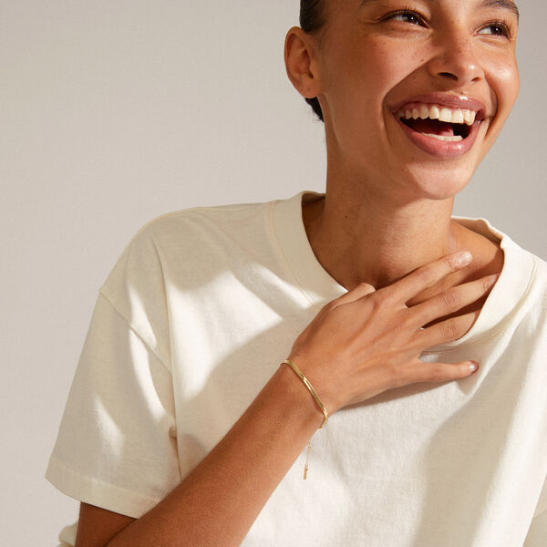 JOANNA flat snake chain Armband, gold-plated, Pilgrim