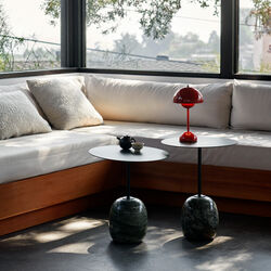 Lato LN8 sidobord, Verde Alpi marble/deep green, &Tradition