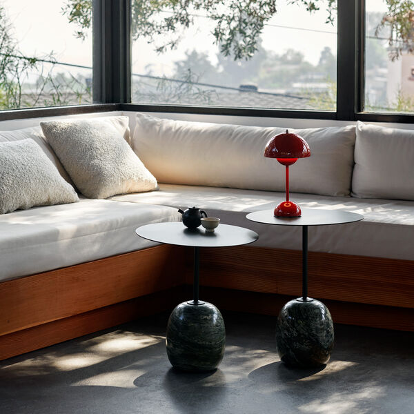 Lato LN8 sidobord, Verde Alpi marble/deep green, &Tradition