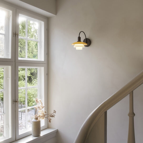 PH 2/2 Wall Lamp Centenary Edition, amber/opal white, Louis Poulsen