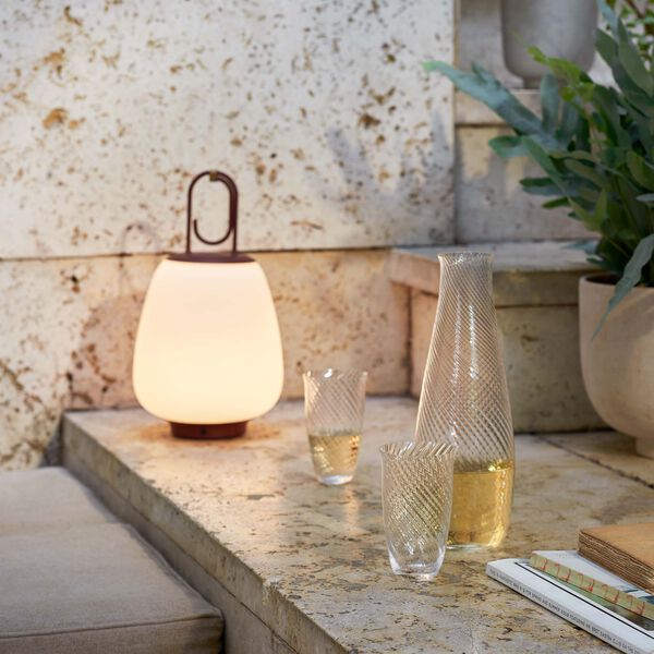 Lucca SC51 Portable Table Lamp, maroon, &Tradition